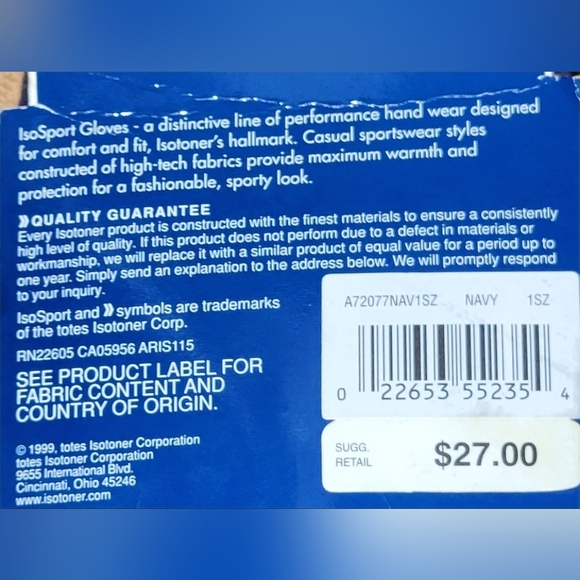 Deadstock NWT Isotoner Isosport Gloves - Picture 9 of 10